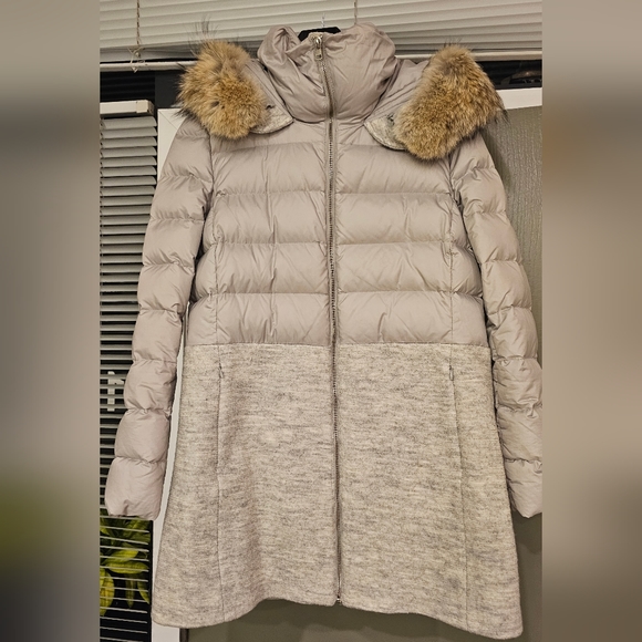 Soia & Kyo Winter Coat grey/beige Fur Large - Picture 1 of 12
